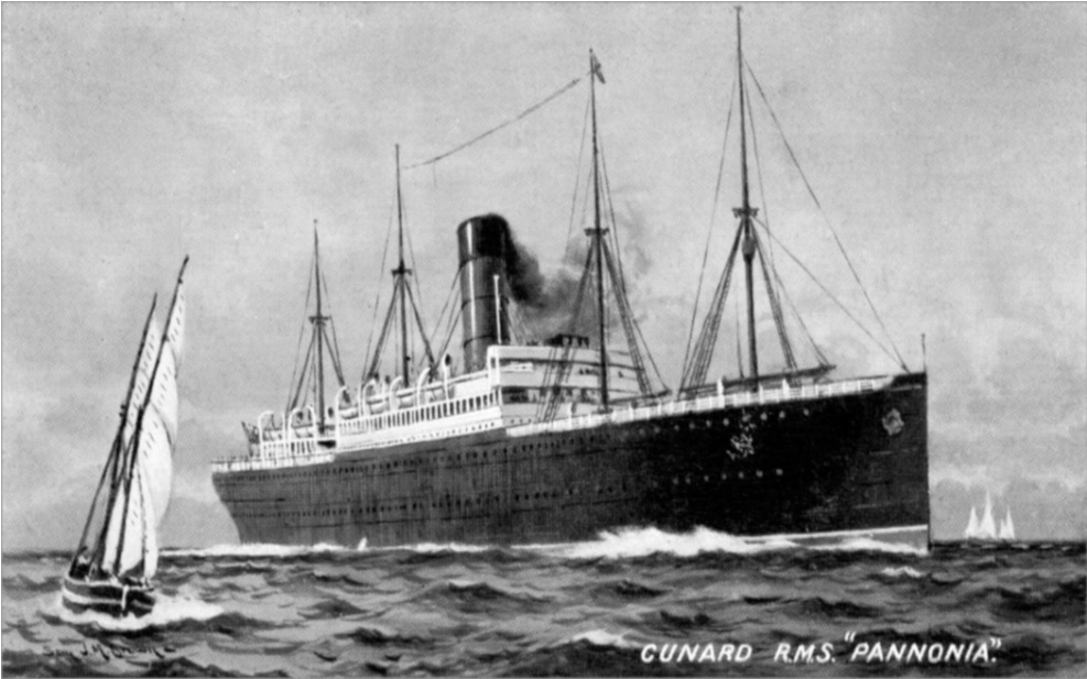 Cunard RMS Pannonia, 1918, Linked To: <a href='i643.html' >William Holmes Hossack</a>